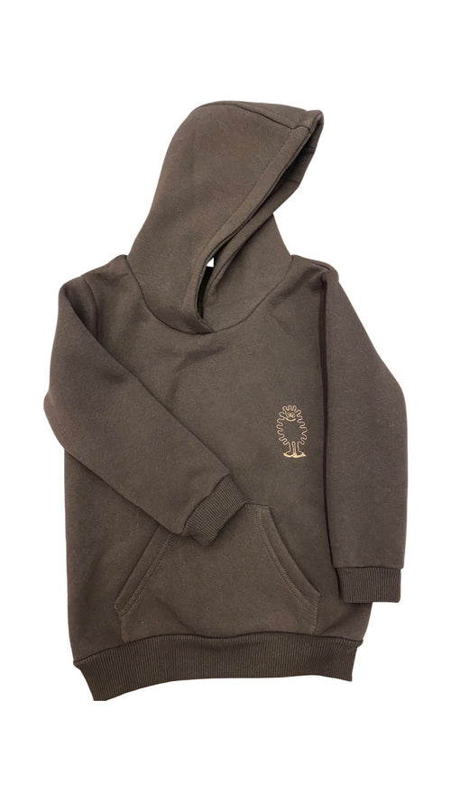 Kids Heavyweight Hoodie in Khaki