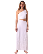 Cut Out 'White' Linen Dress