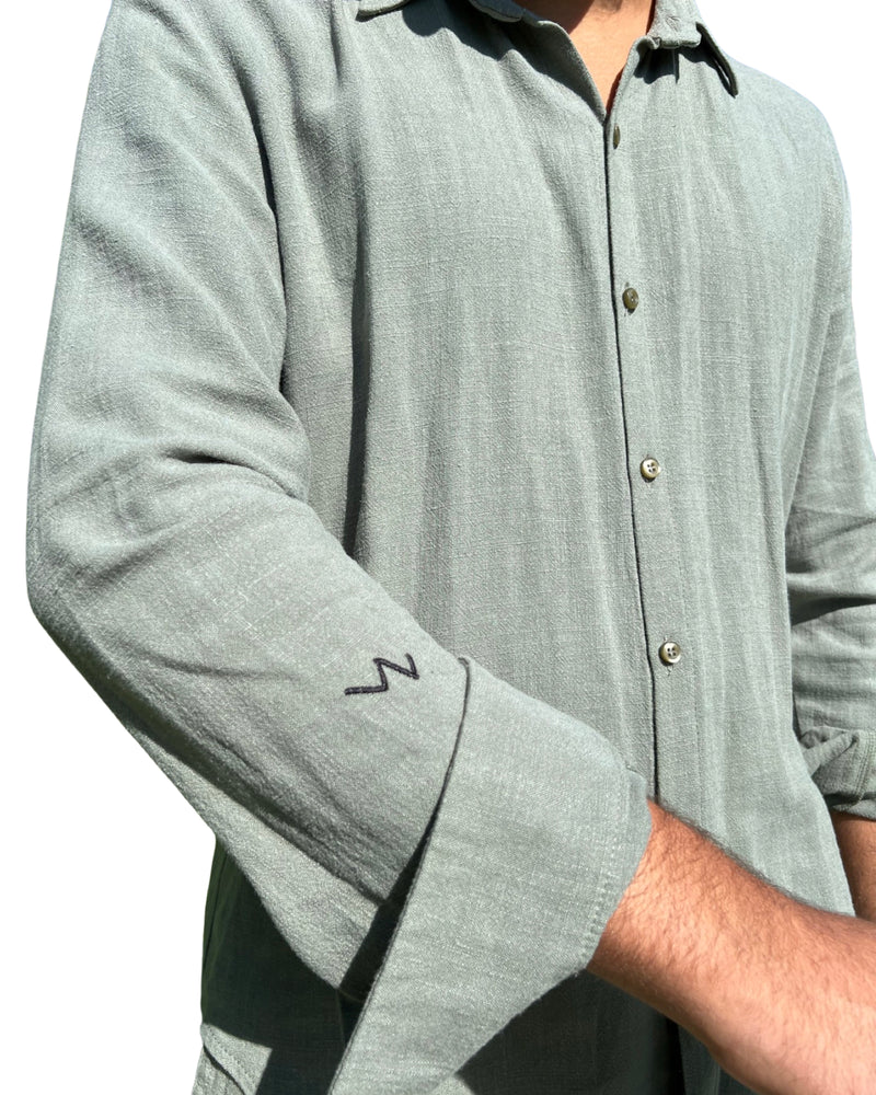 ‘Khaki' Linen Shirt